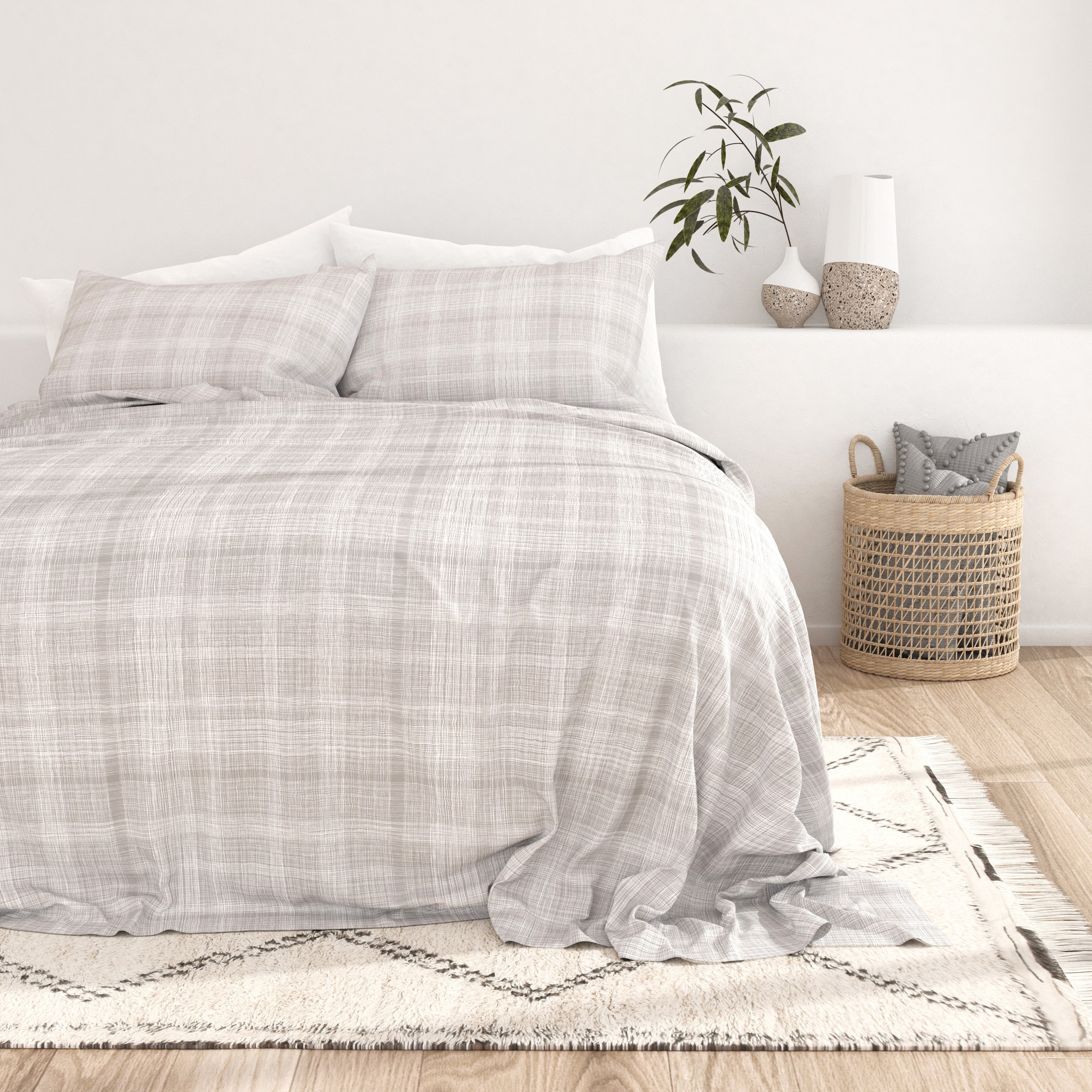 Thatch Pattern 4-Piece Sheet Set
