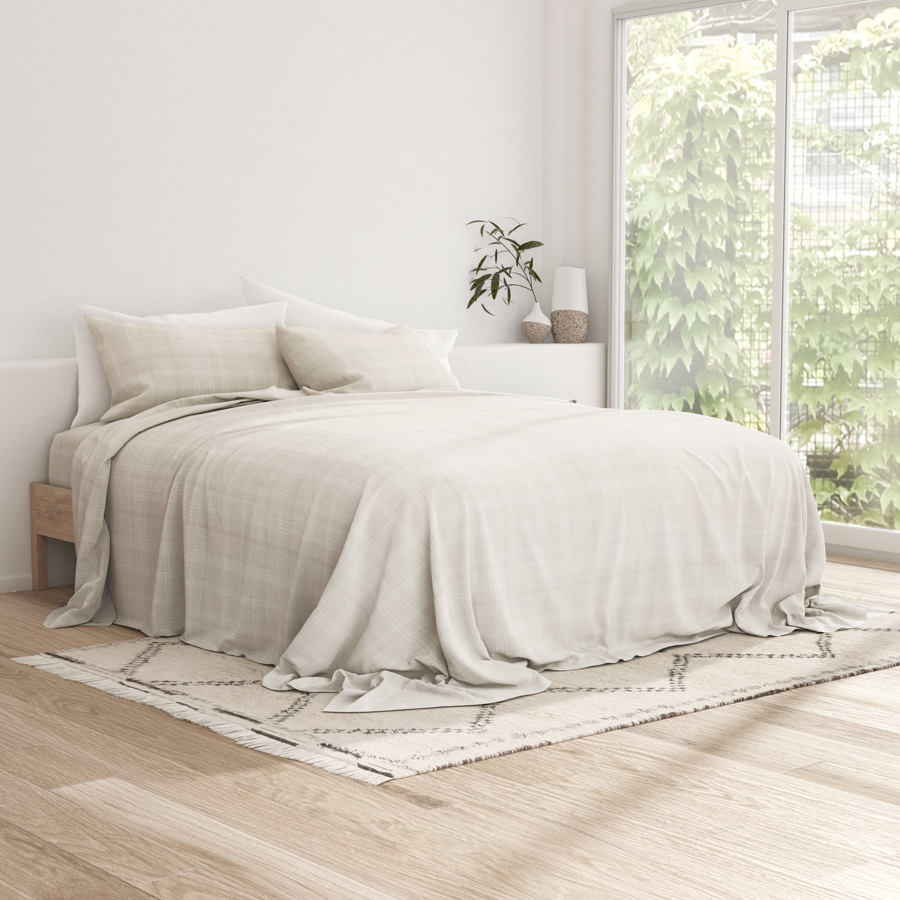 Thatch Pattern 4-Piece Sheet Set