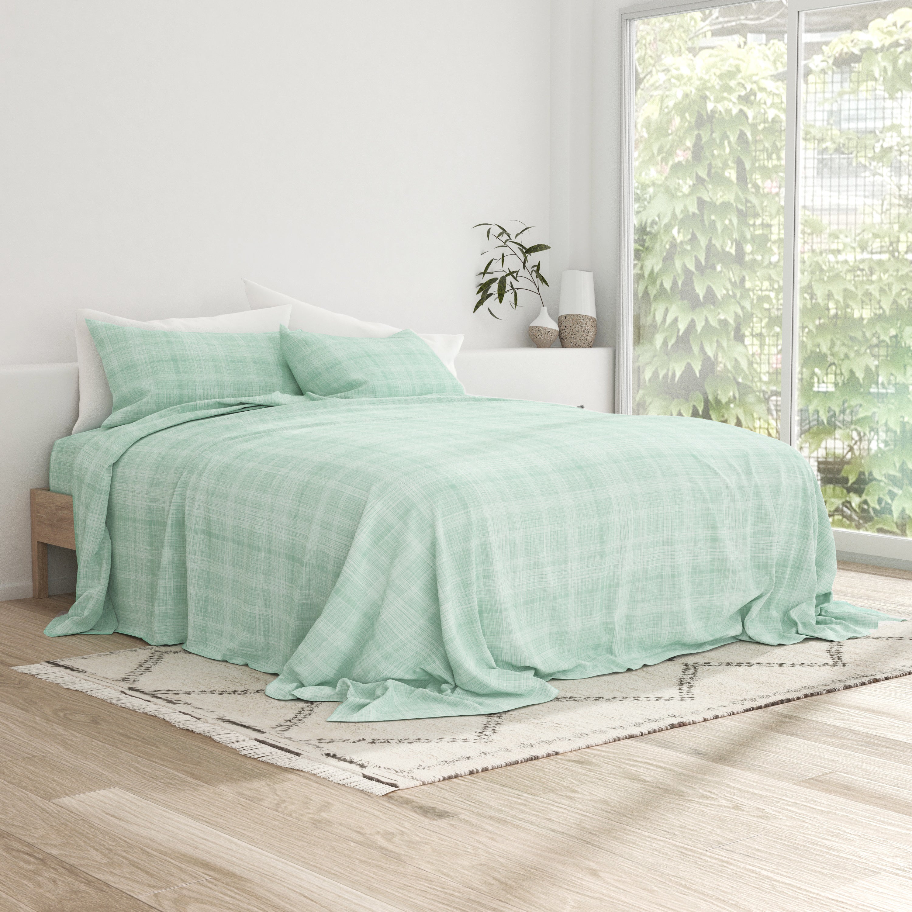 Thatch Pattern 4-Piece Sheet Set