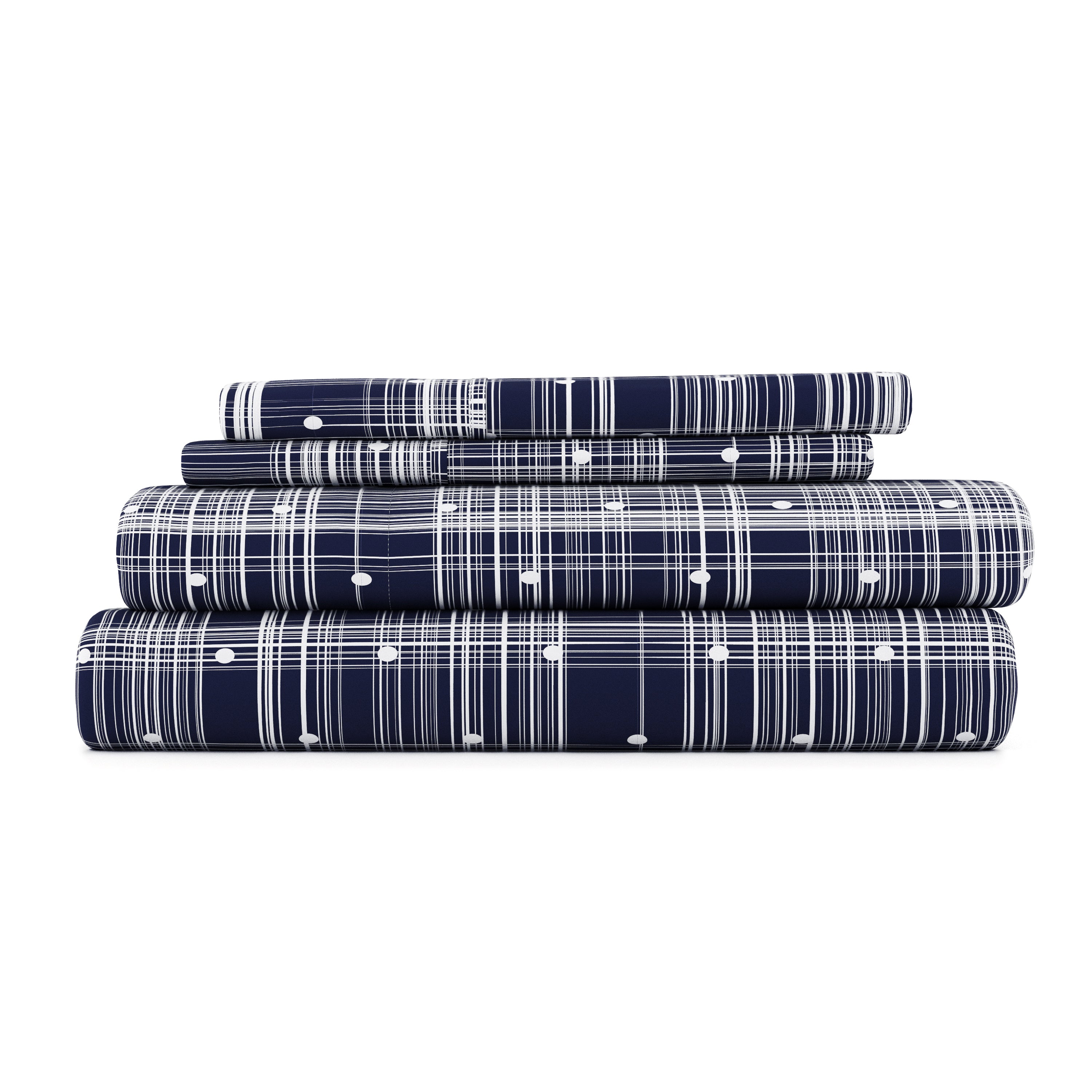Polkadot Pattern 4-Piece Sheet Set