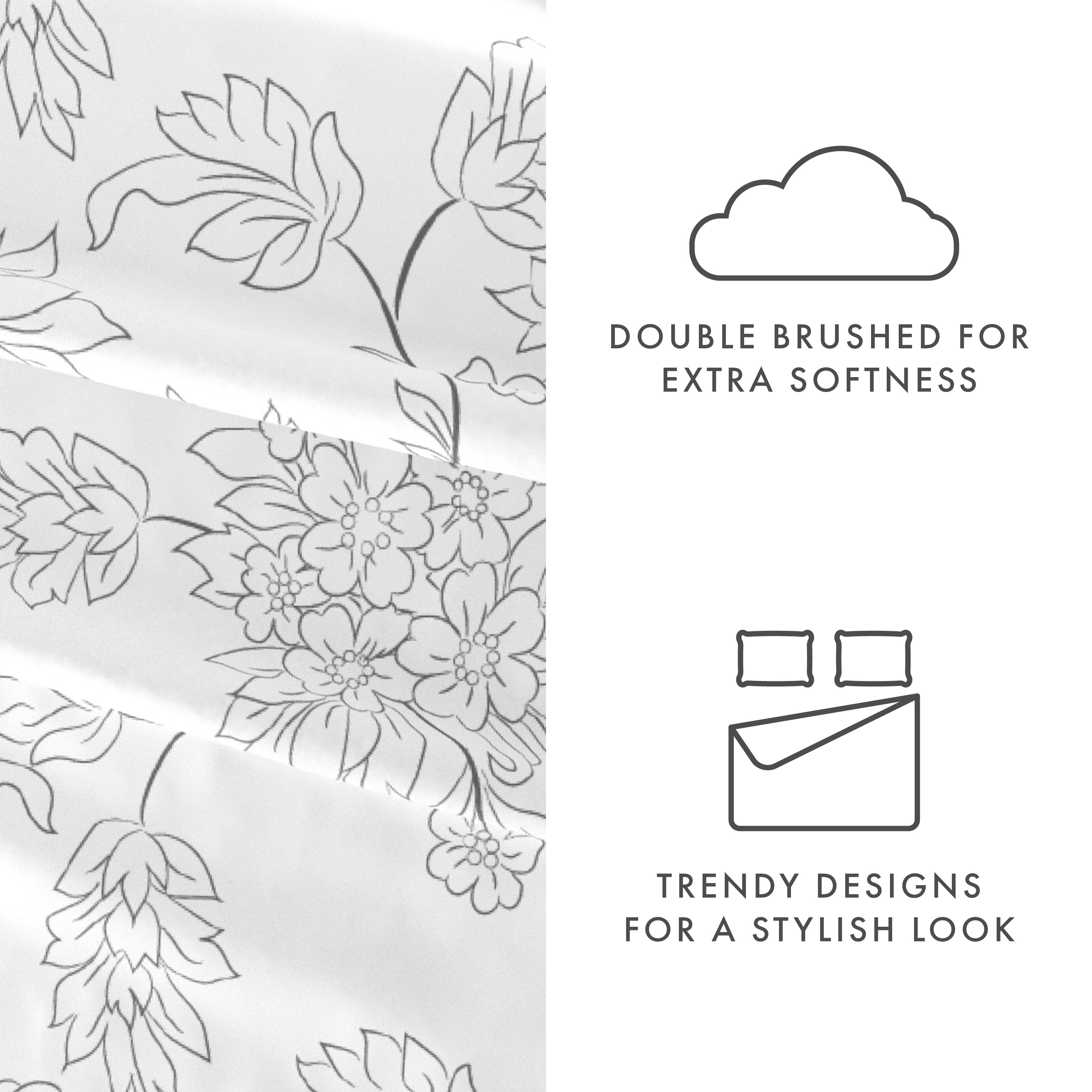 Vines Pattern 4-Piece Sheet Set