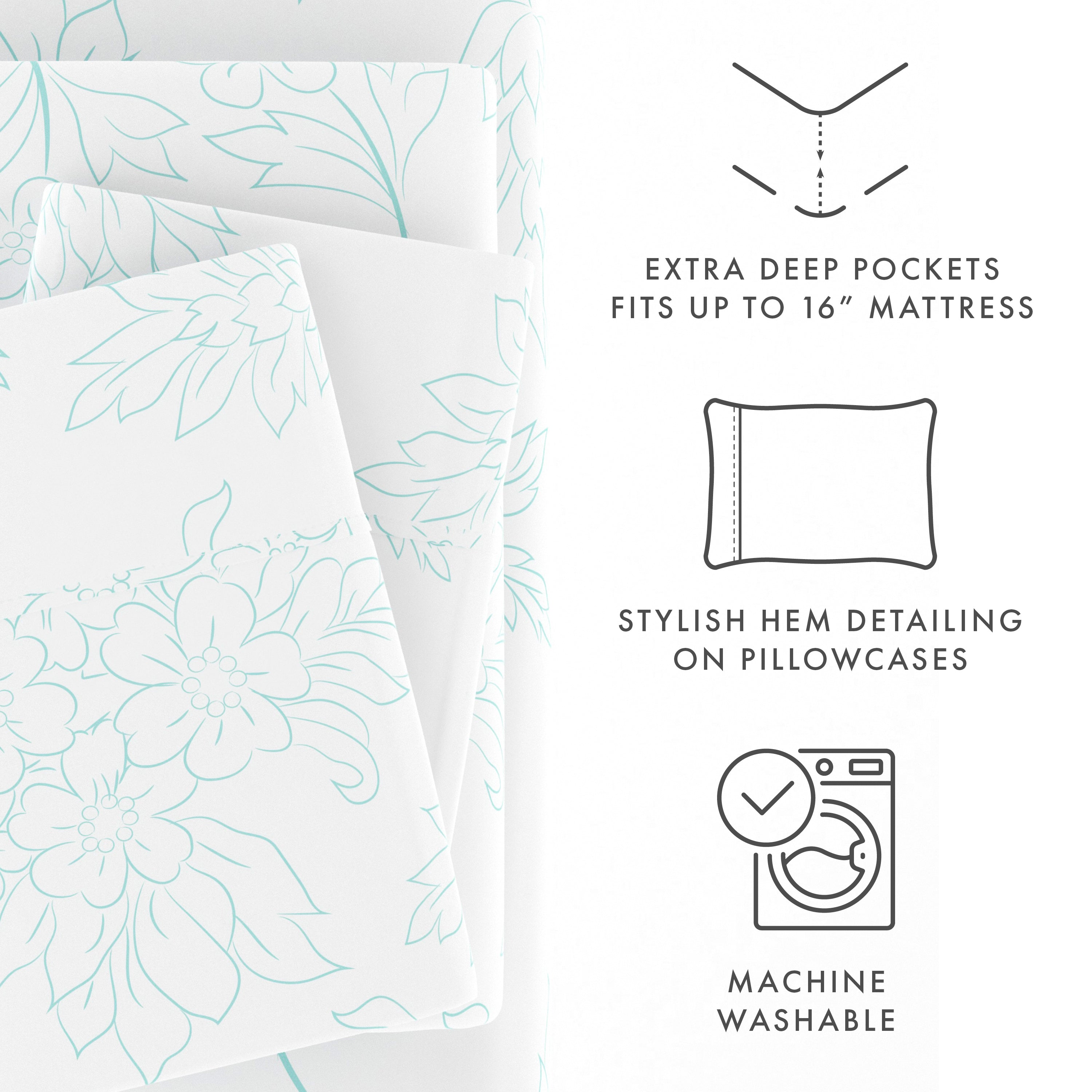 Vines Pattern 4-Piece Sheet Set