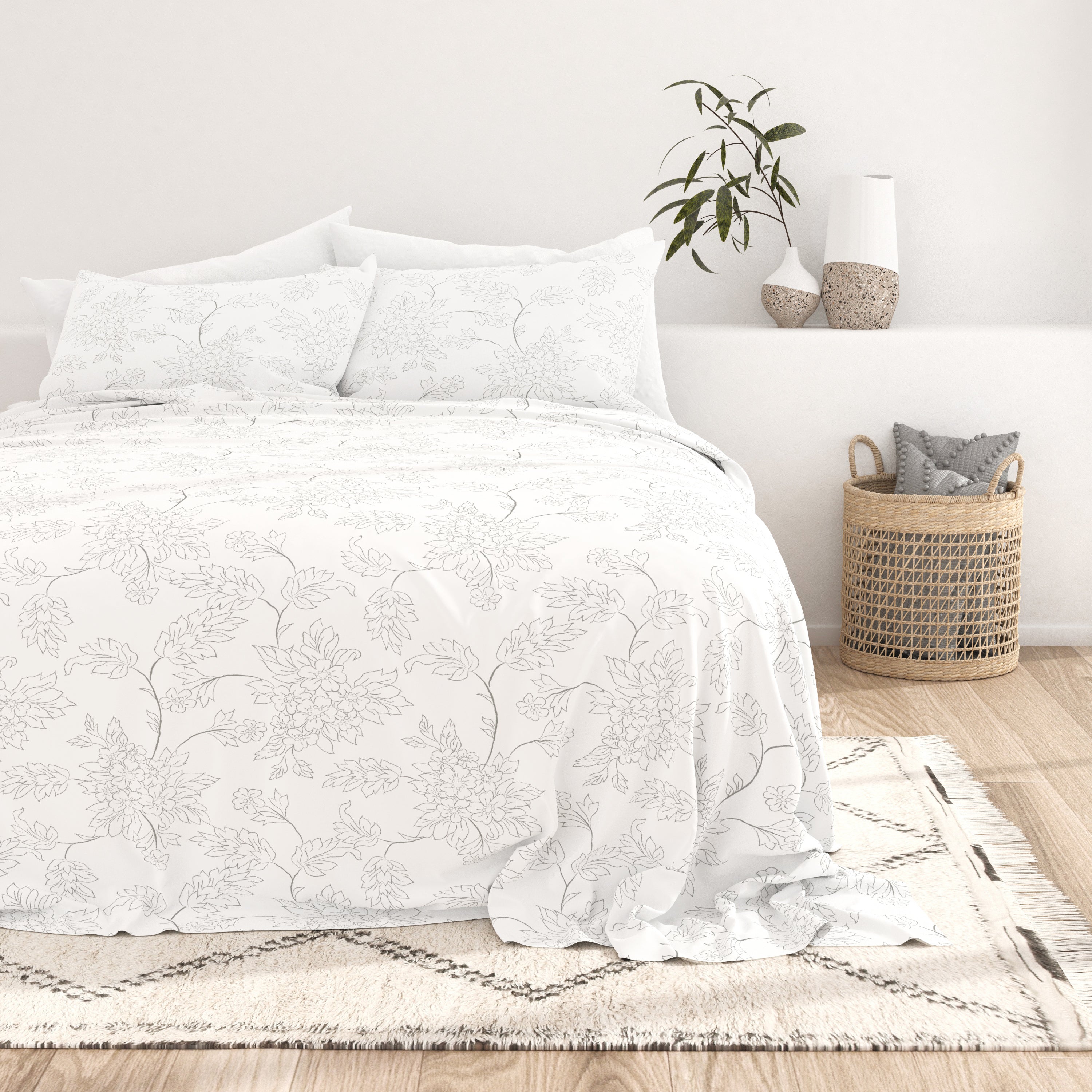Vines Pattern 4-Piece Sheet Set