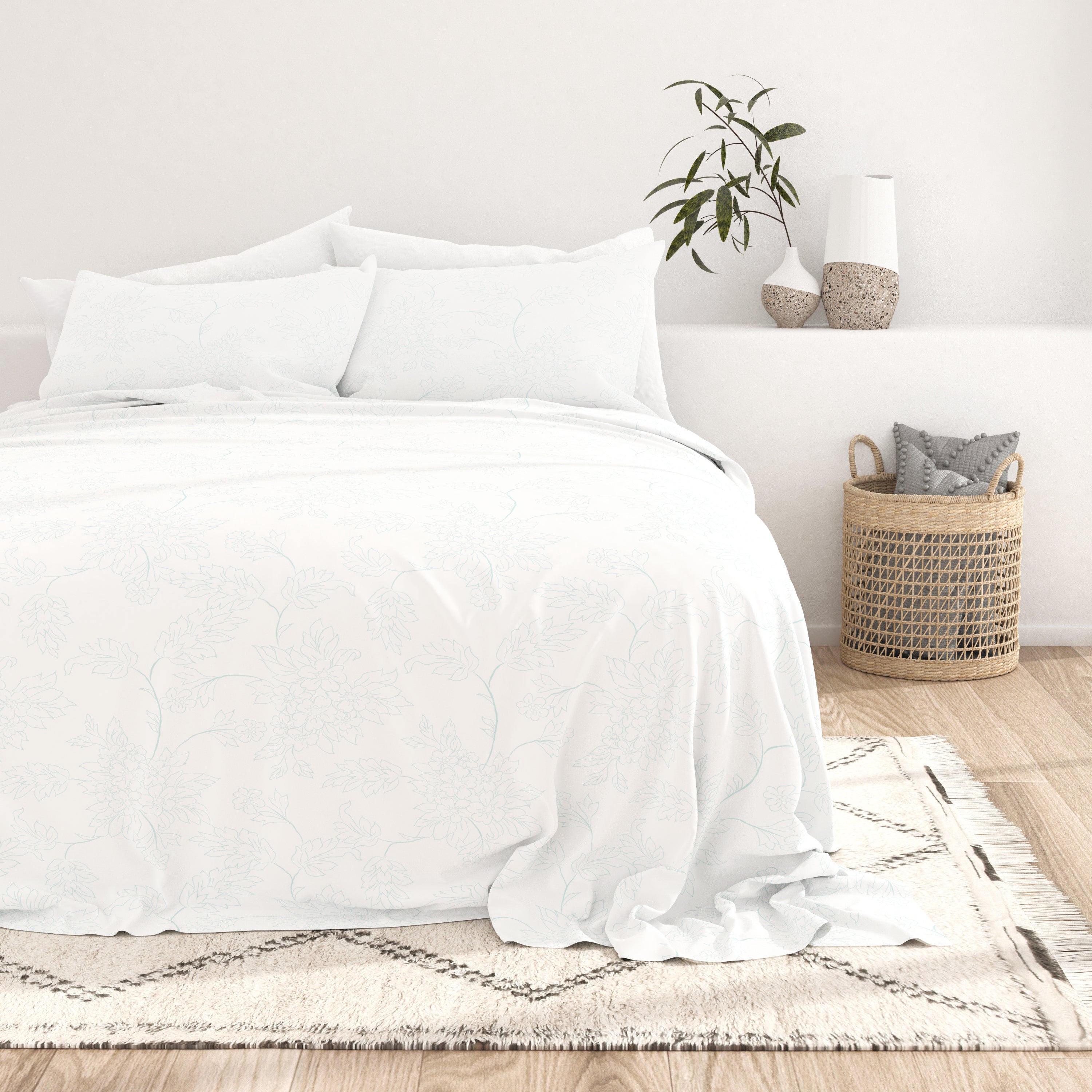 Vines Pattern 4-Piece Sheet Set