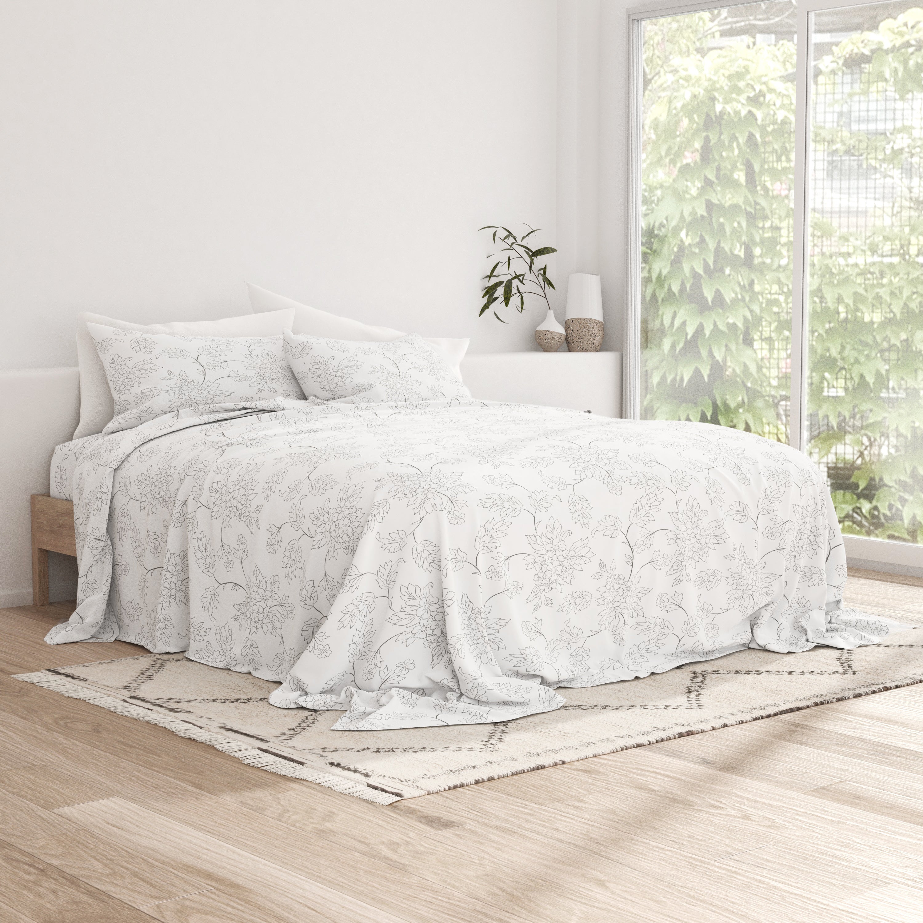 Vines Pattern 4-Piece Sheet Set