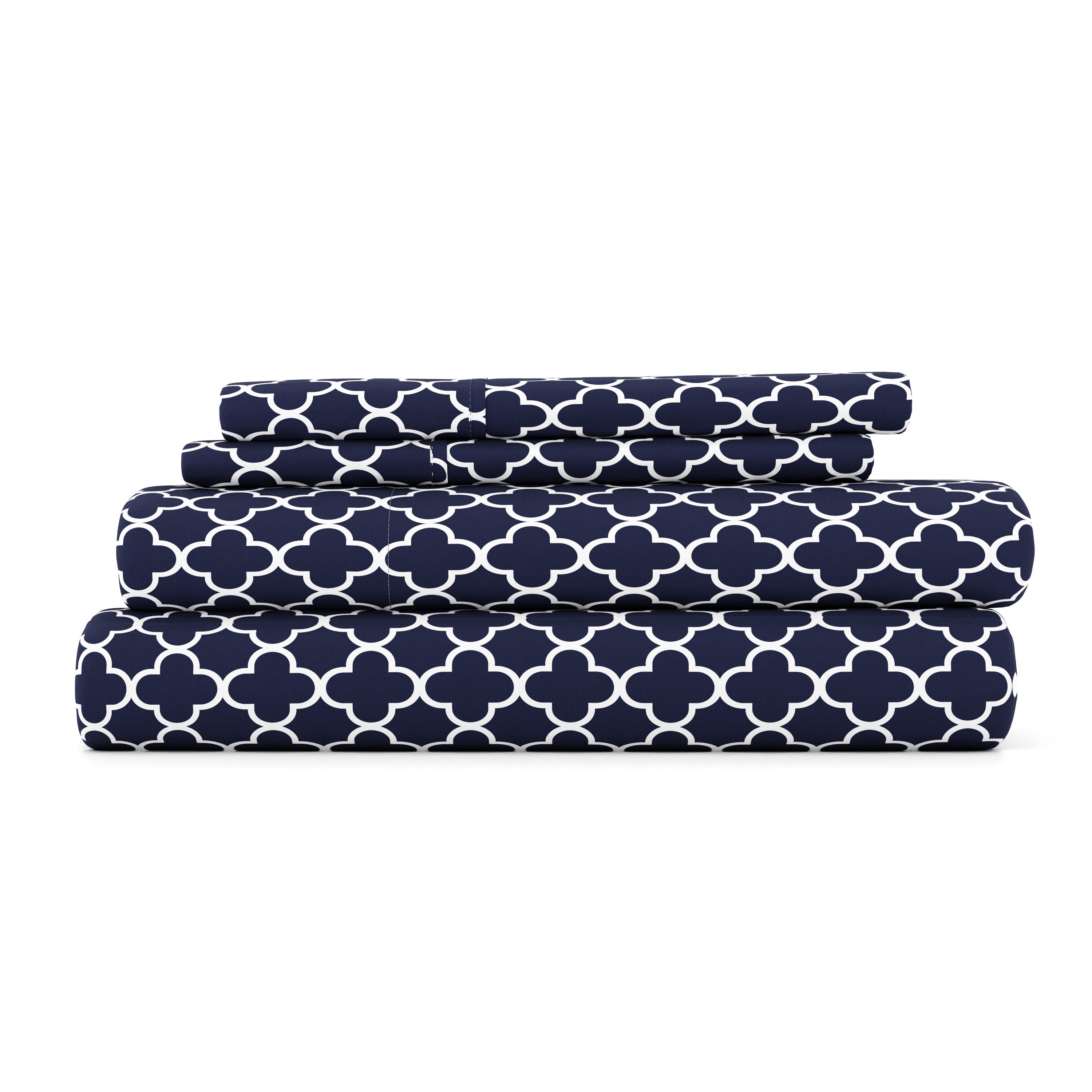 Quatrefoil Pattern 4-Piece Sheet Set