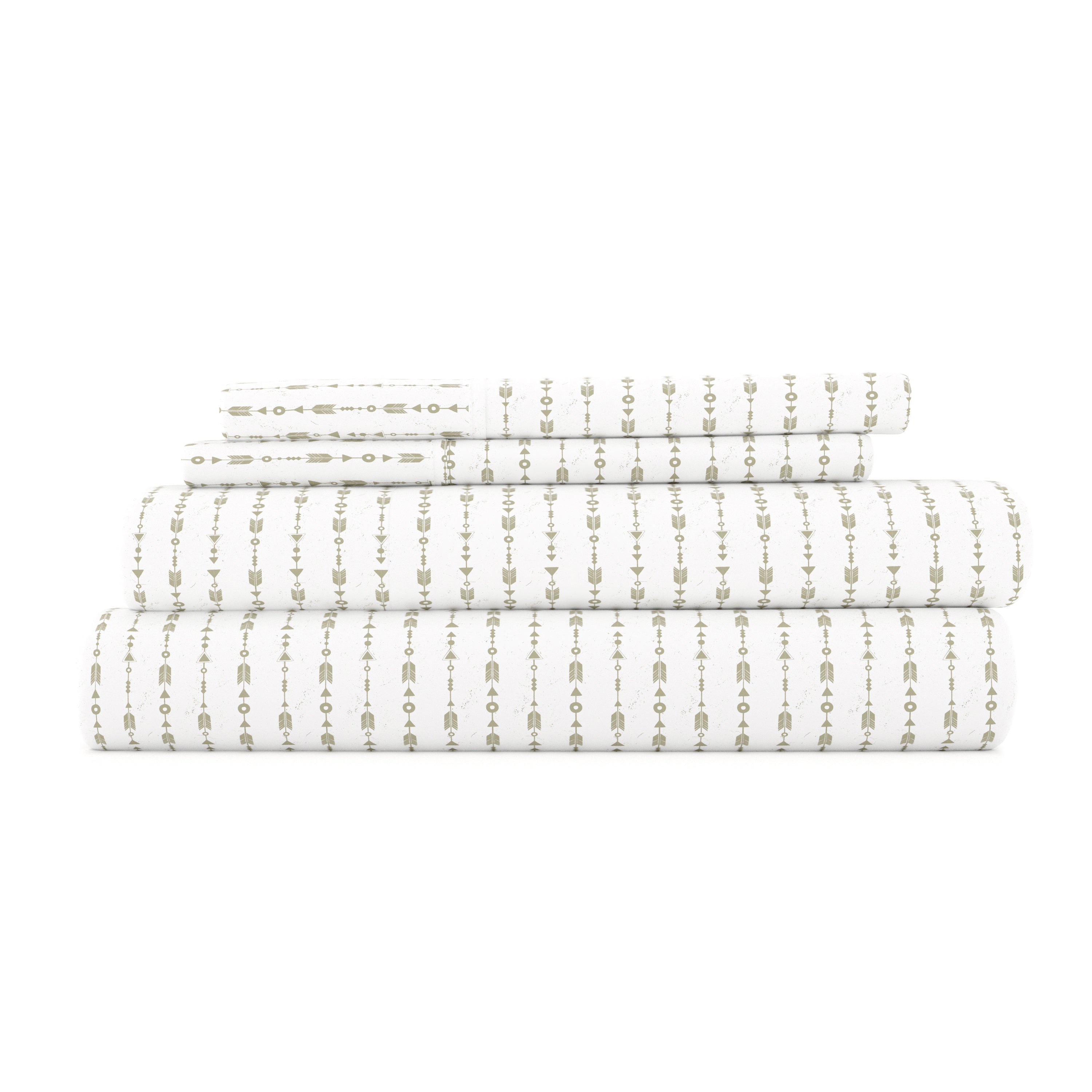 Beaded Arrows Pattern 4-Piece Sheet Set