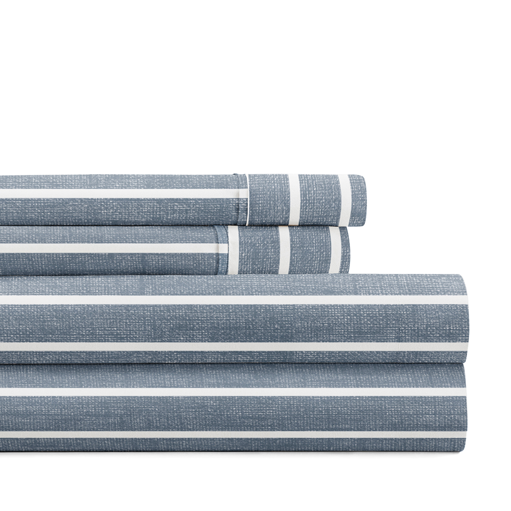 Distressed Awning Stripe 4-Piece Pattern Sheet Set