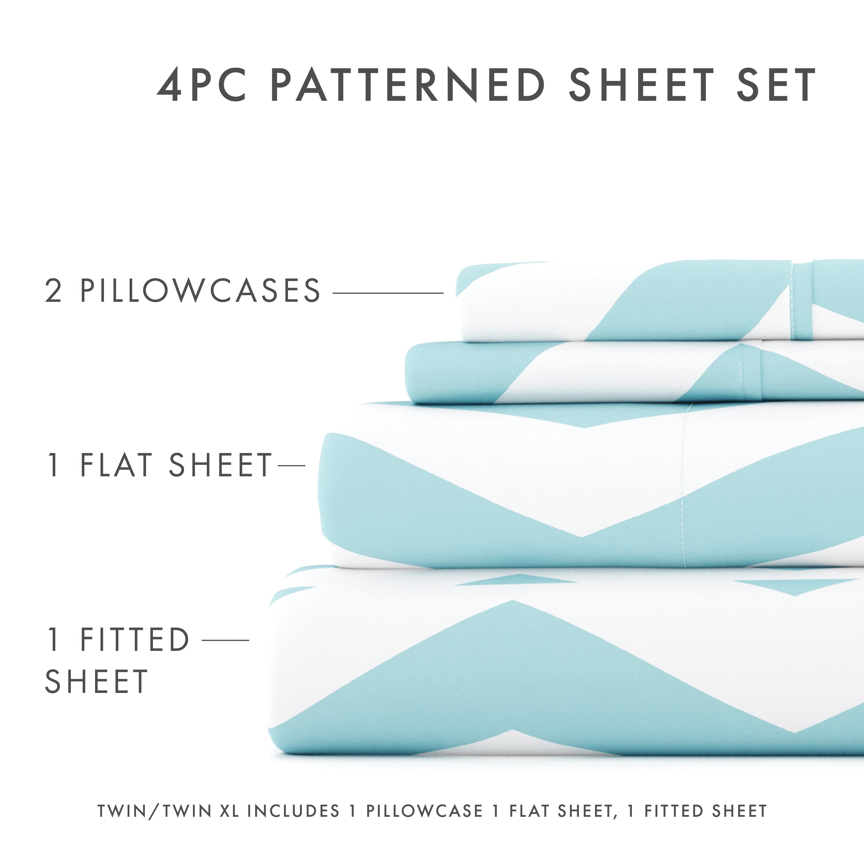 Arrow Pattern 4-Piece Sheet Set