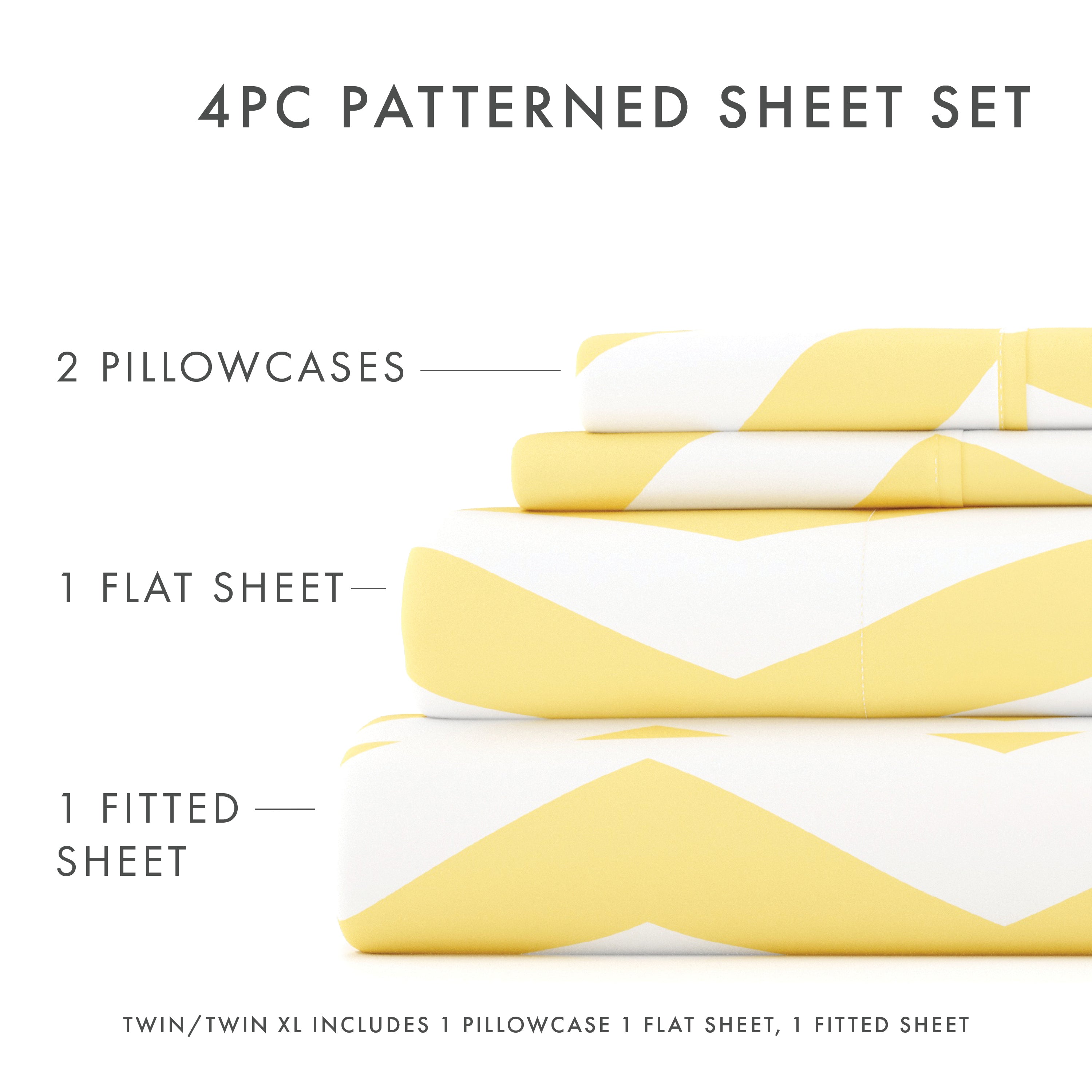 Arrow Pattern 4-Piece Sheet Set