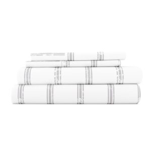 Distressed Line Pattern 4-Piece Sheet Set