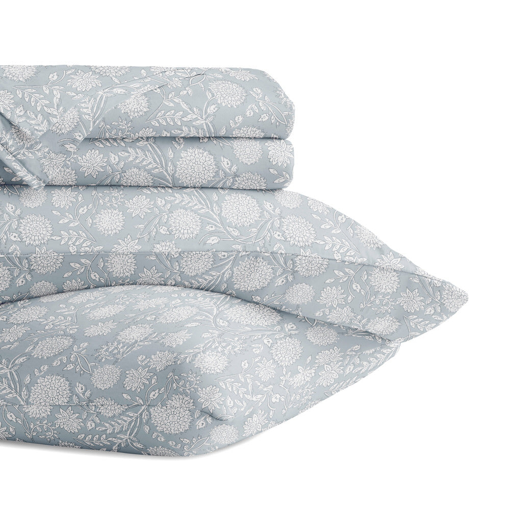 Bohemian Garden 4-Piece Long Staple Cotton Sheet Set