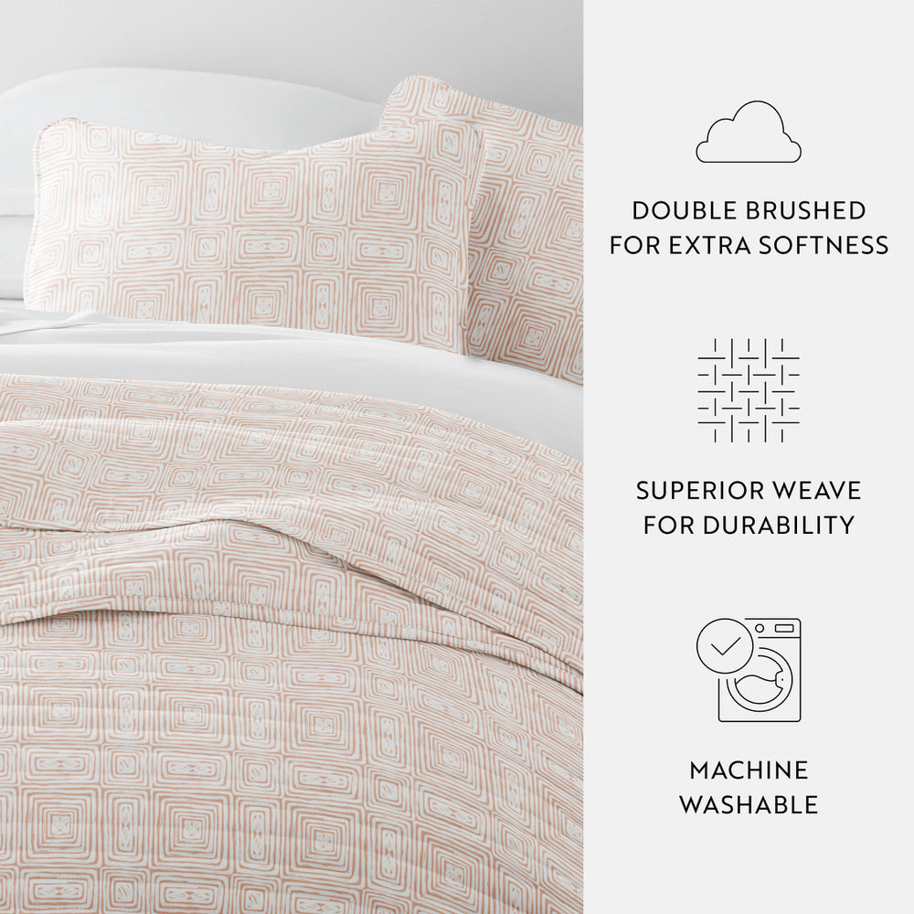 Geometric Maze Quilted Coverlet Set