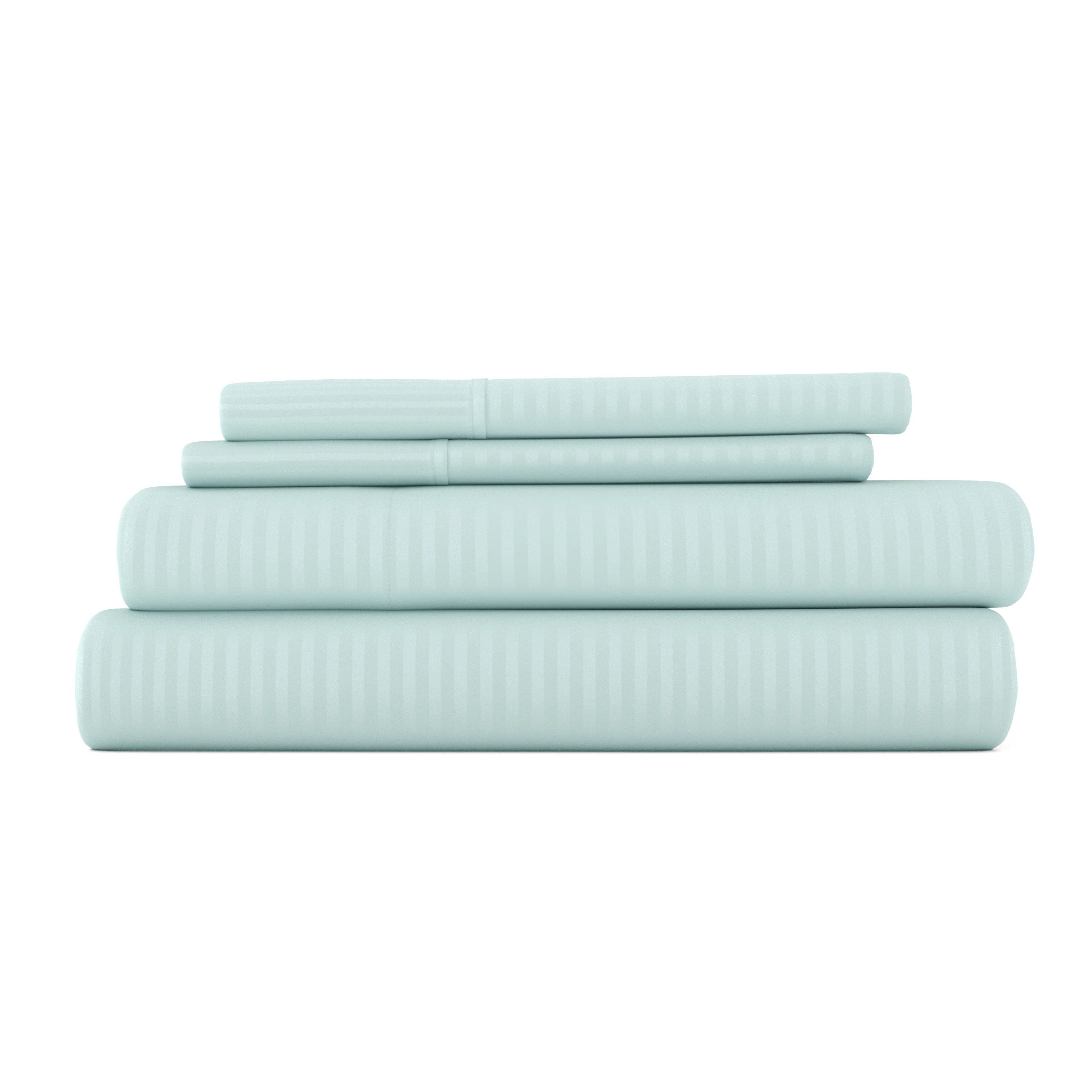 Striped Embossed 4-Piece Sheet Set Sale