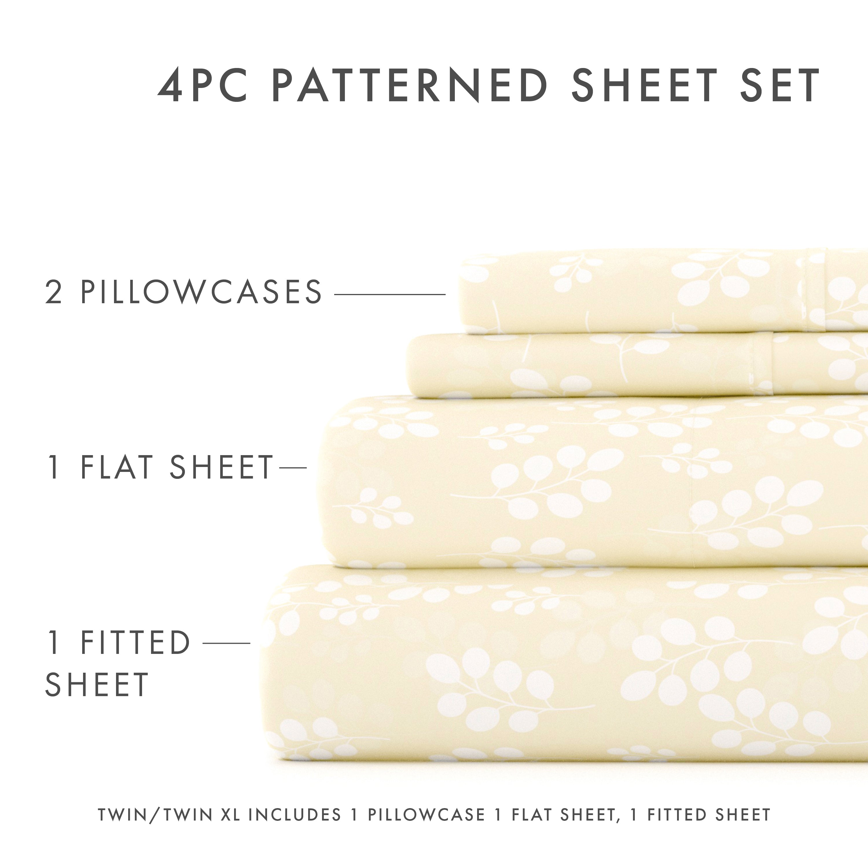 Wheatfield Pattern 4-Piece Sheet Set - Sale