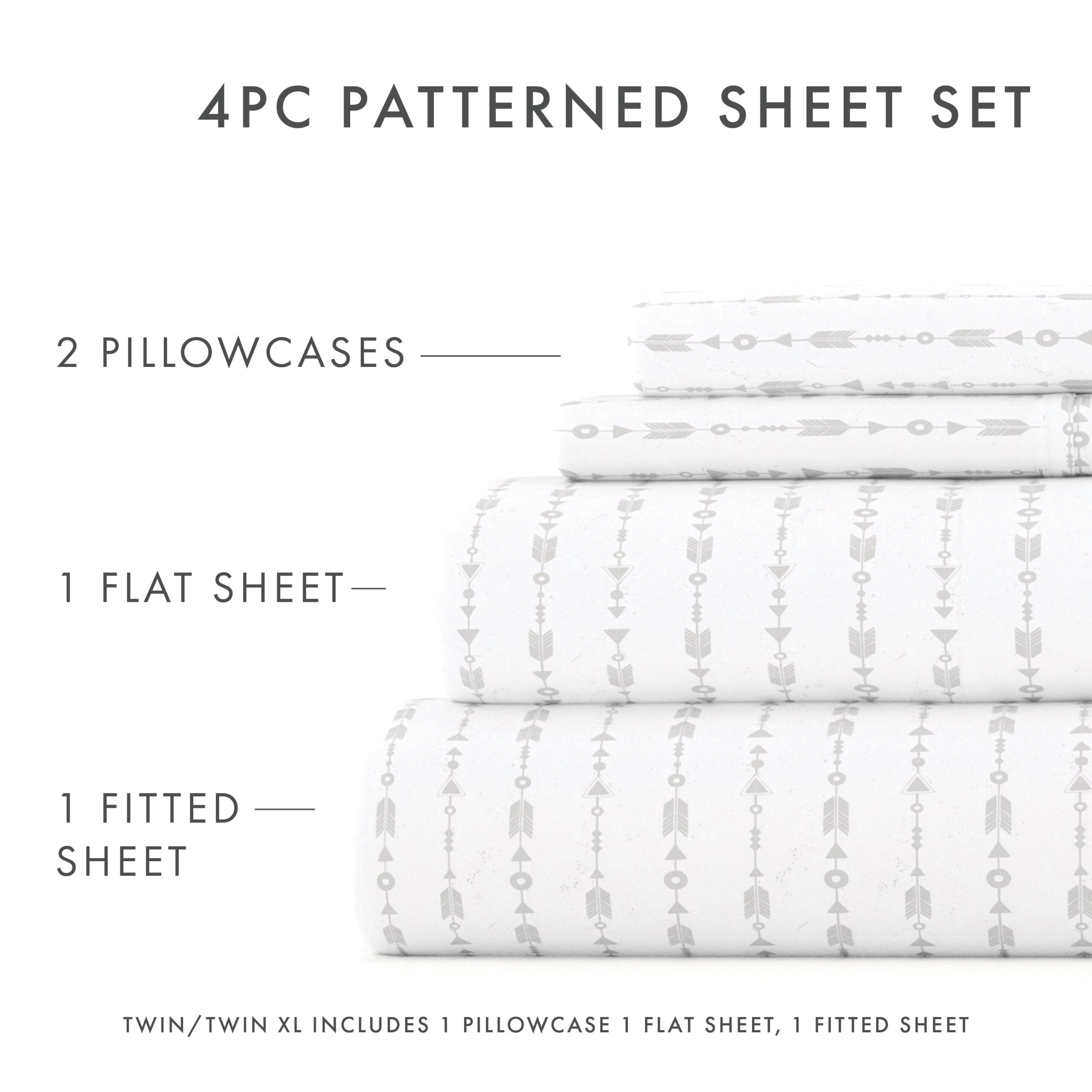 Beaded Arrows Pattern 4-Piece Sheet Set - Sale