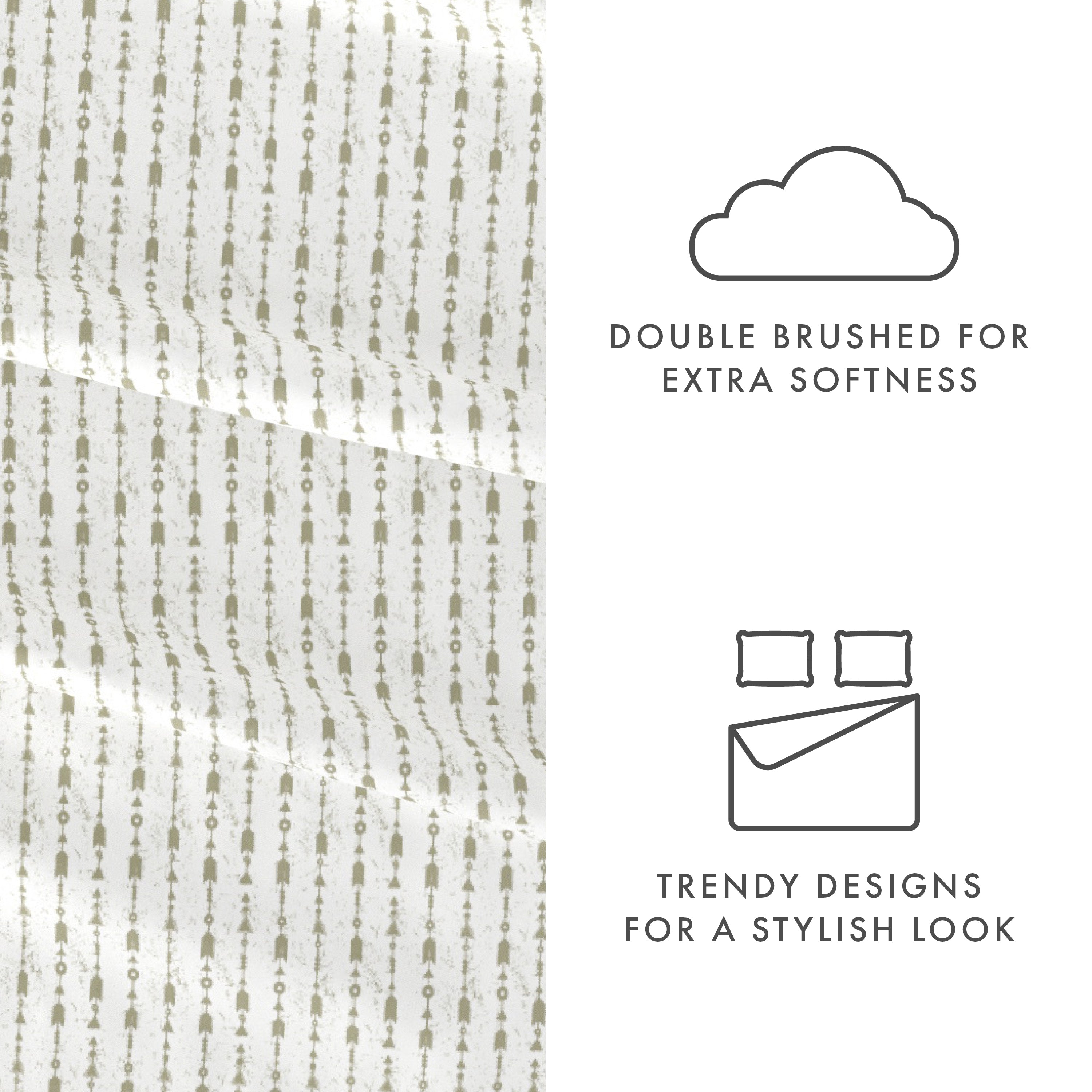 Beaded Arrows Pattern 4-Piece Sheet Set - Sale