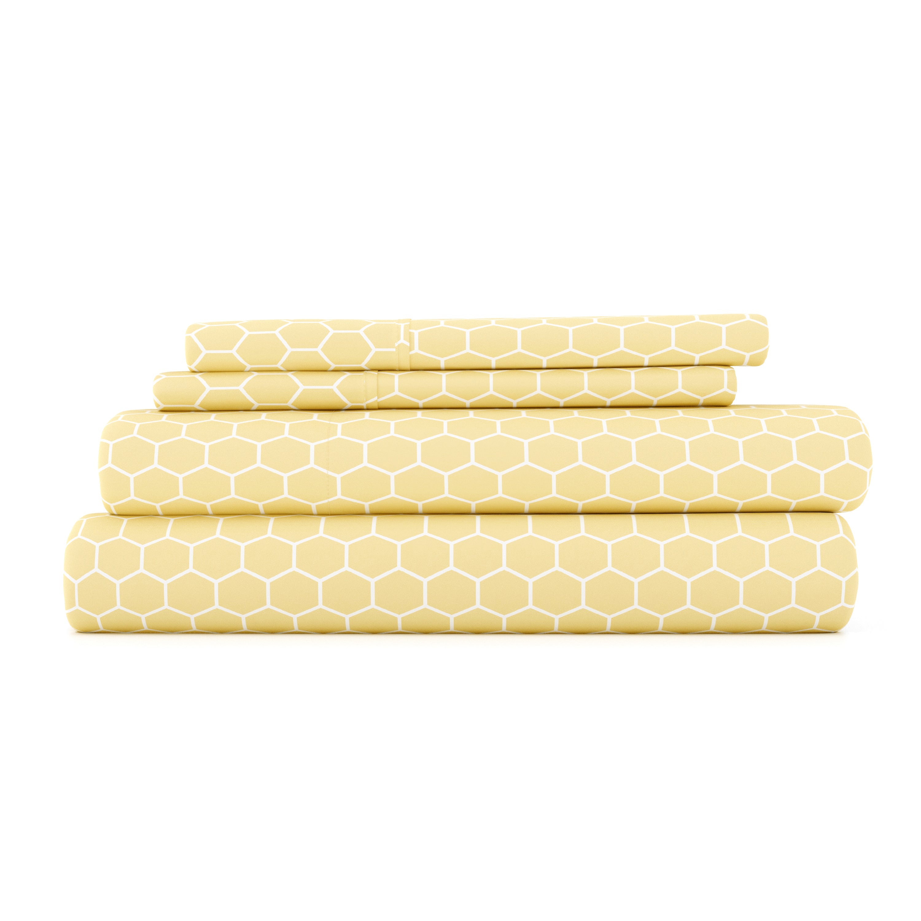 Honeycomb Pattern 4-Piece Sheet Set - Sale