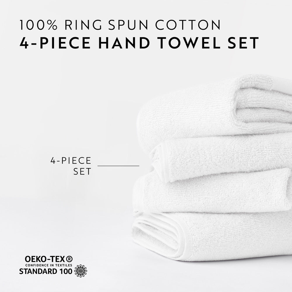 Ultra Soft 100% Cotton 4-Piece Hand Towel Set (Sale)