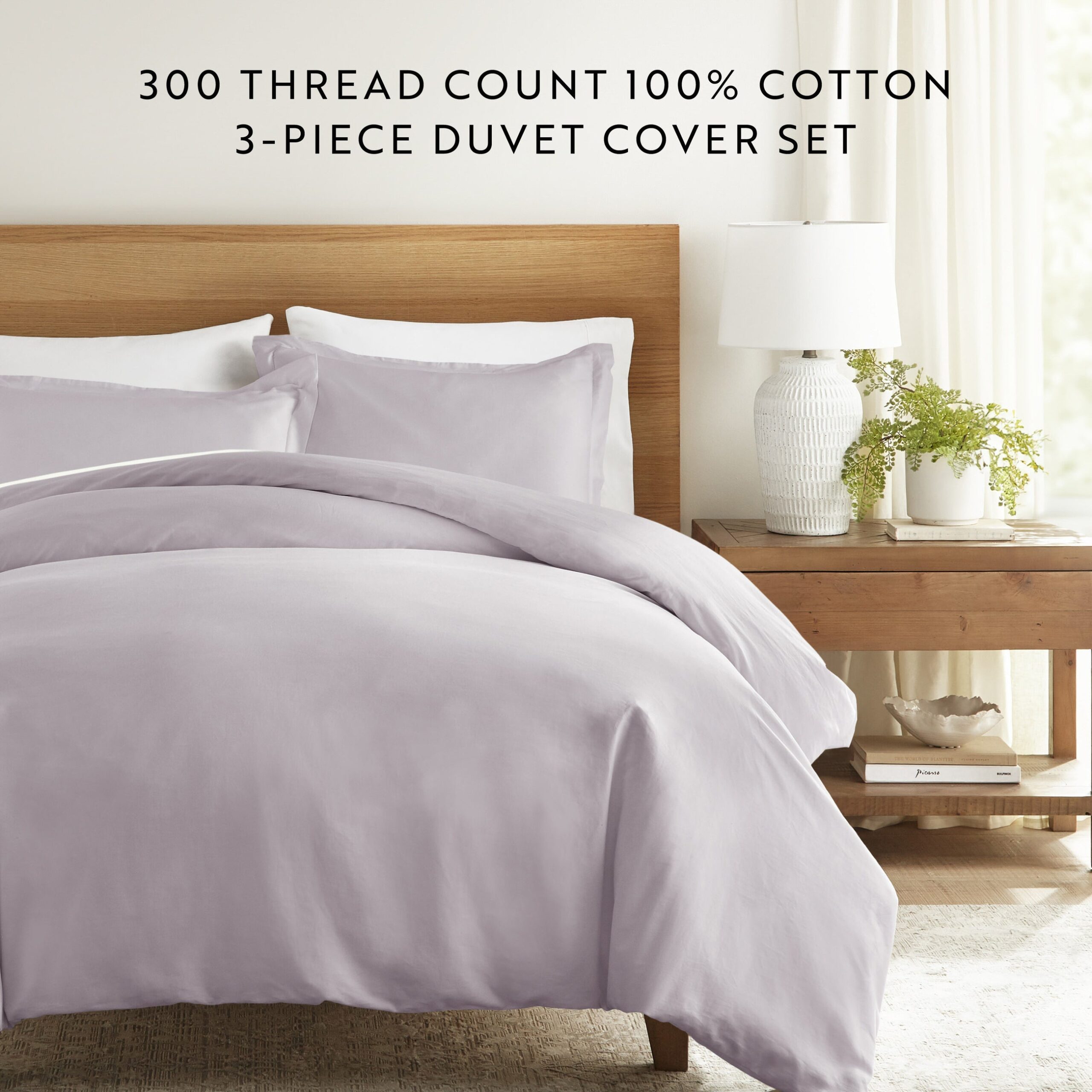 100% Long Staple Cotton 3-Piece Duvet Cover Set (Sale)