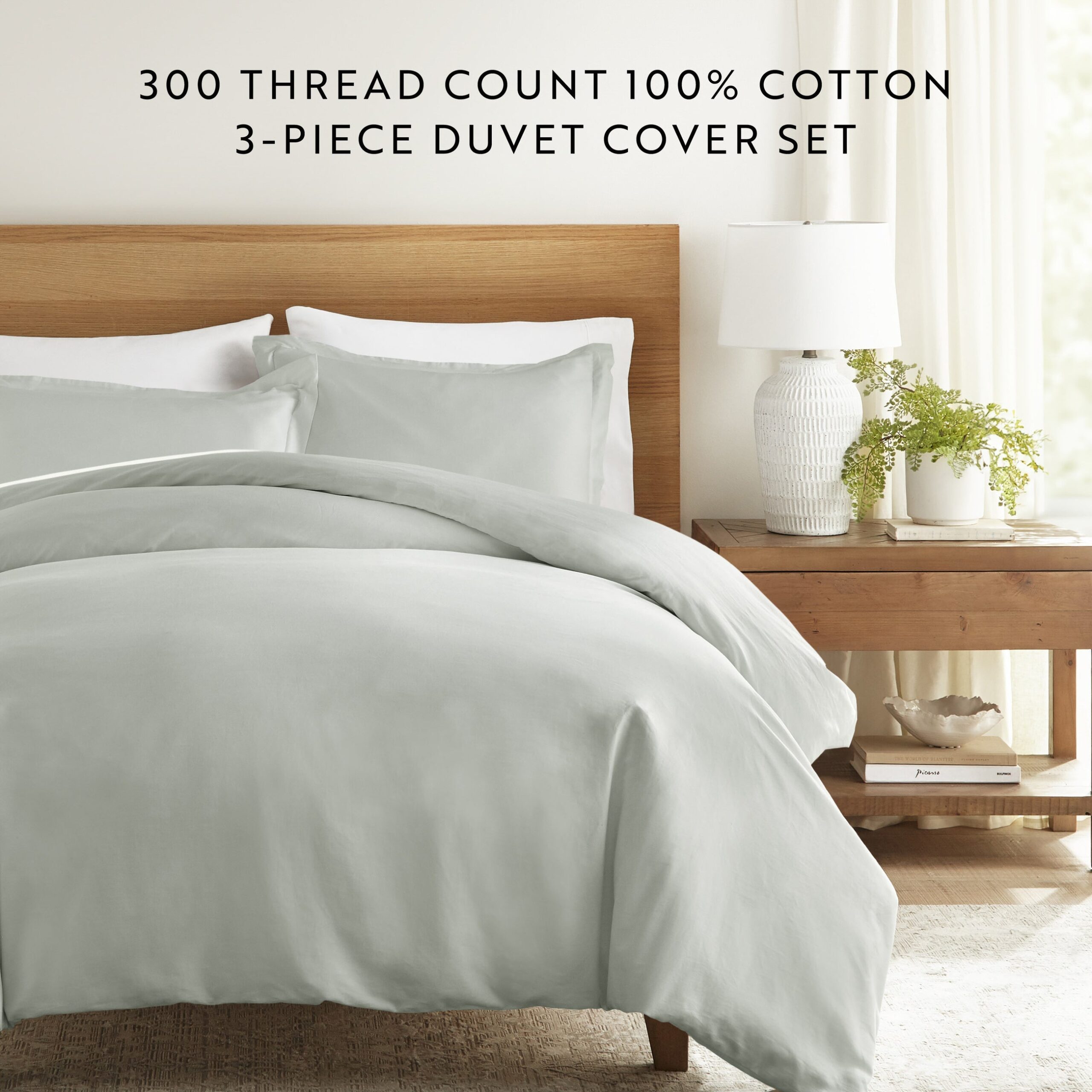100% Long Staple Cotton 3-Piece Duvet Cover Set (Sale)