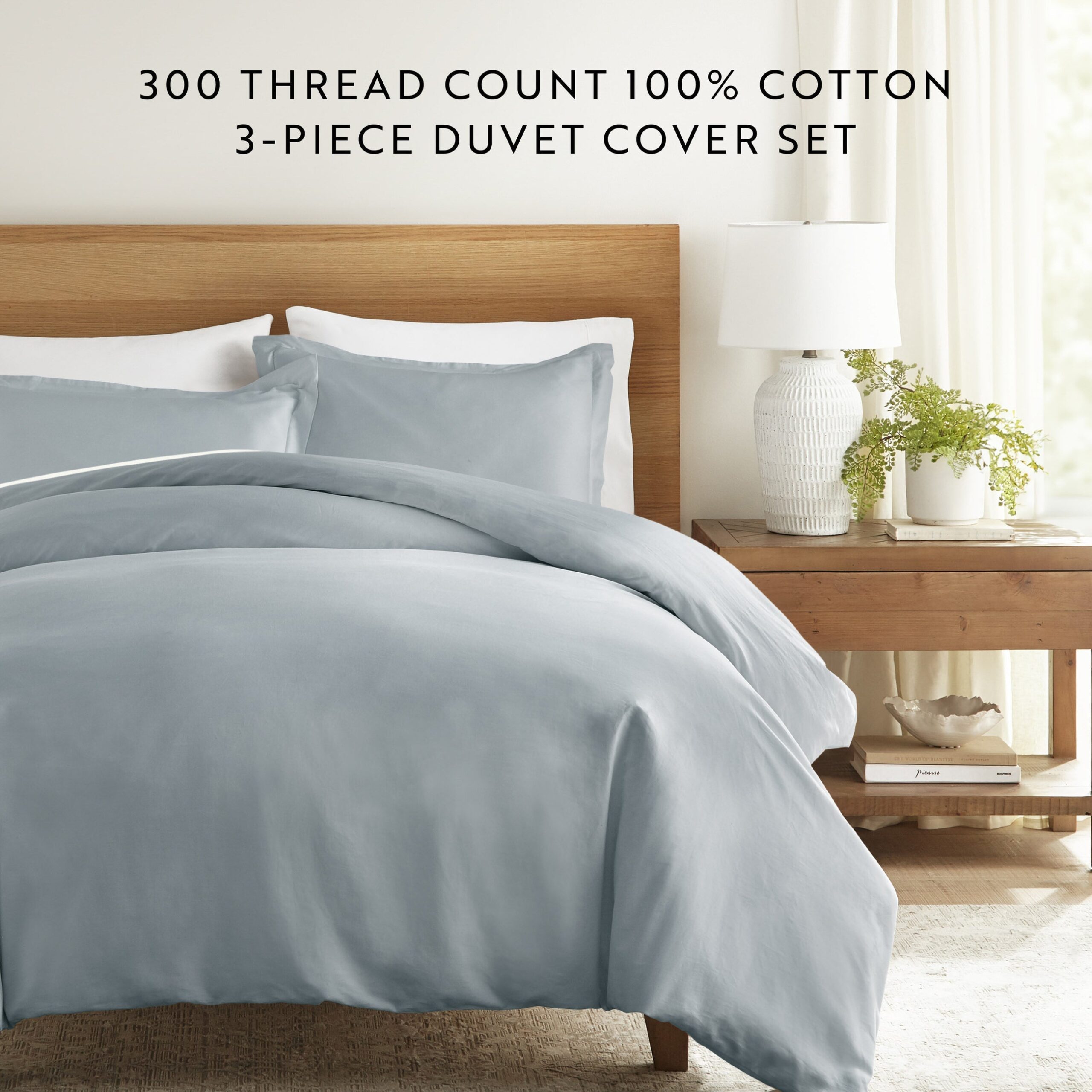 100% Long Staple Cotton 3-Piece Duvet Cover Set (Sale)