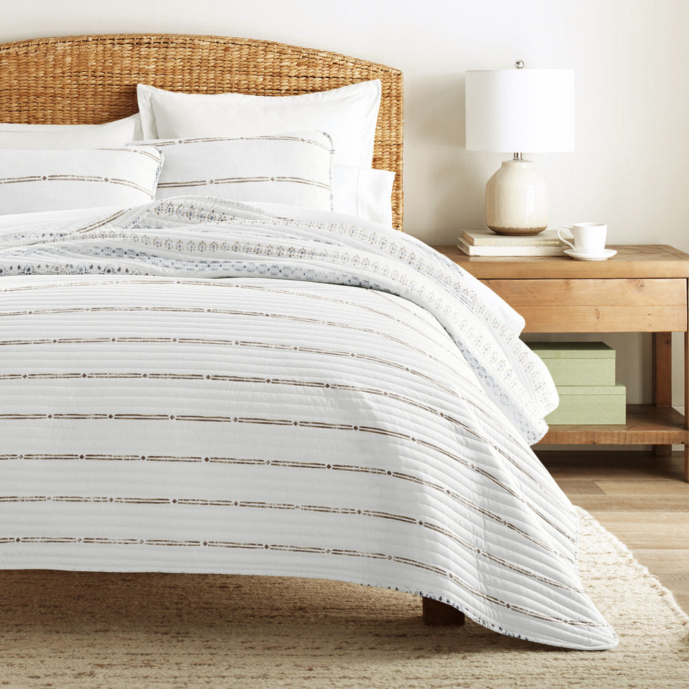 Relic Stripe Reversible Quilted Coverlet Set (Sale)