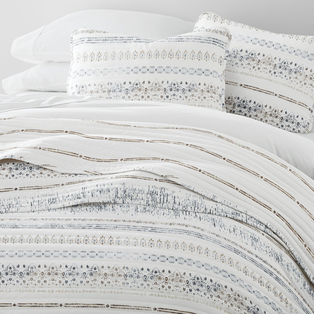 Relic Stripe Reversible Quilted Coverlet Set (Sale)