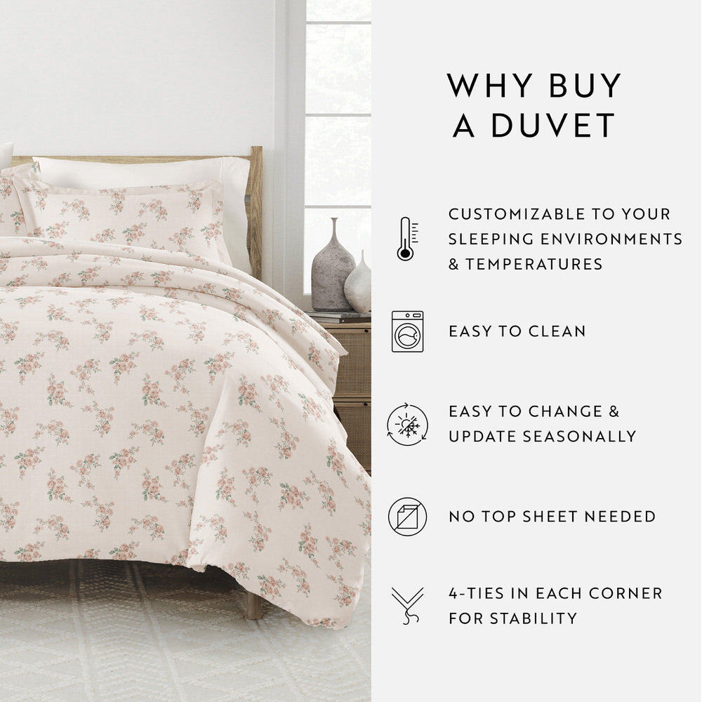 Apricot Pattern 3-Piece Duvet Cover Set (Sale)