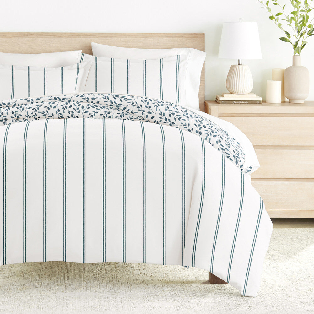 Watercolor Vines Pattern 3-Piece Reversible Duvet Cover Set (Sale)