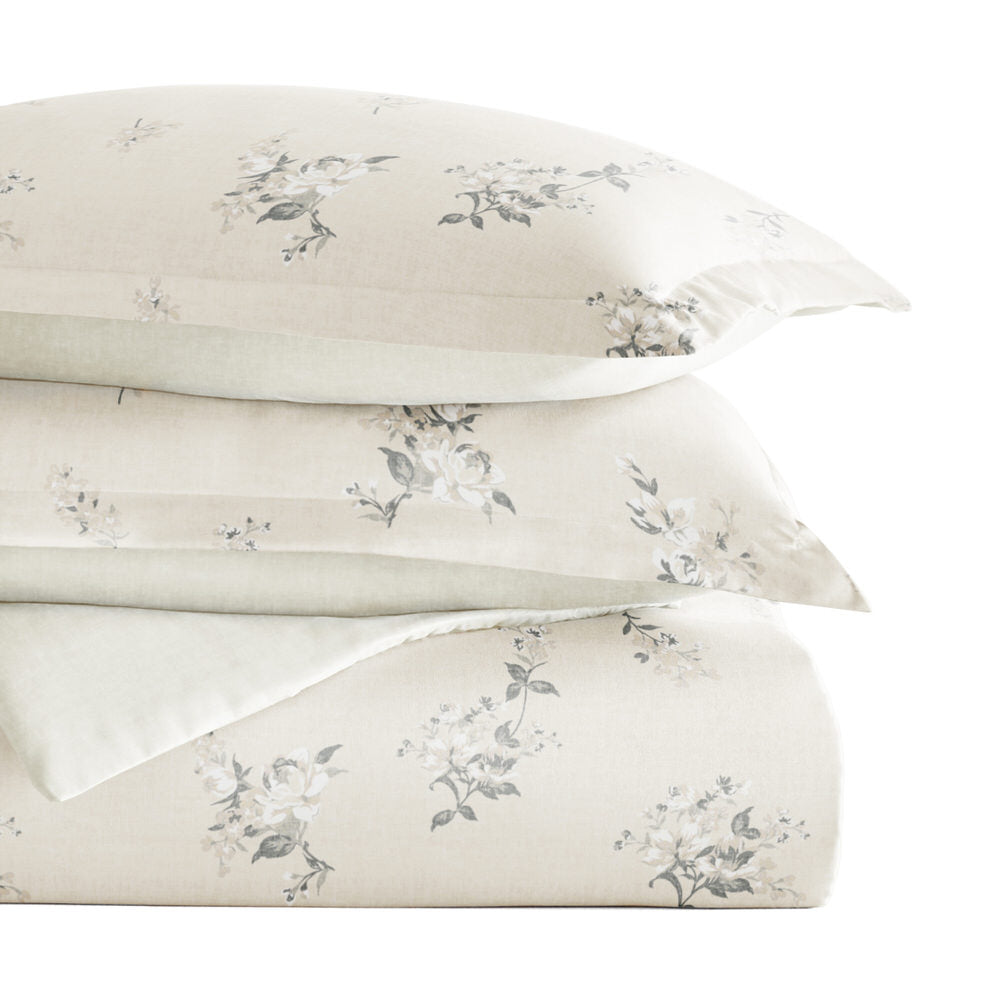 Delicate Floral Pattern 3-Piece Reversible Duvet Cover Set (Sale)