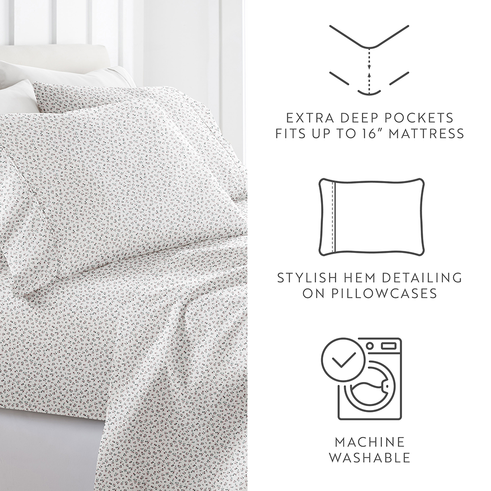 Ditsy Floral 4-Piece Pattern Sheet Set (Sale)