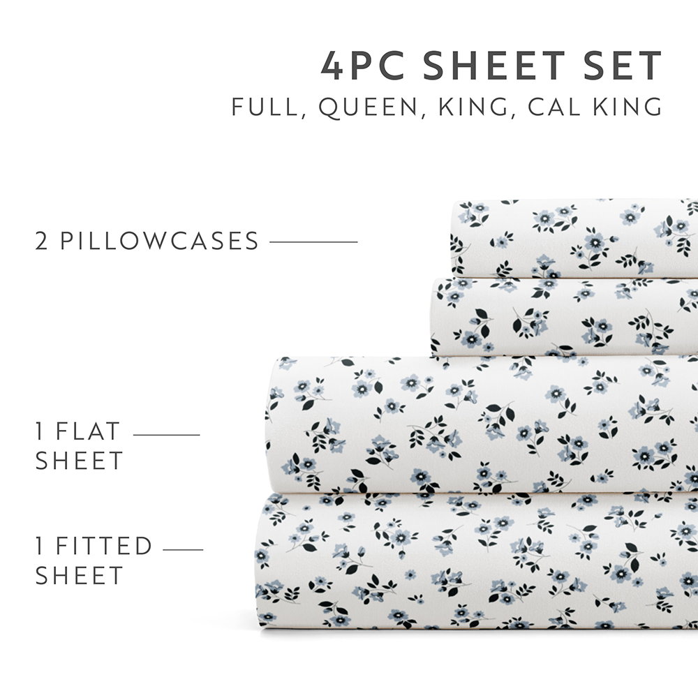 Ditsy Floral 4-Piece Pattern Sheet Set (Sale)