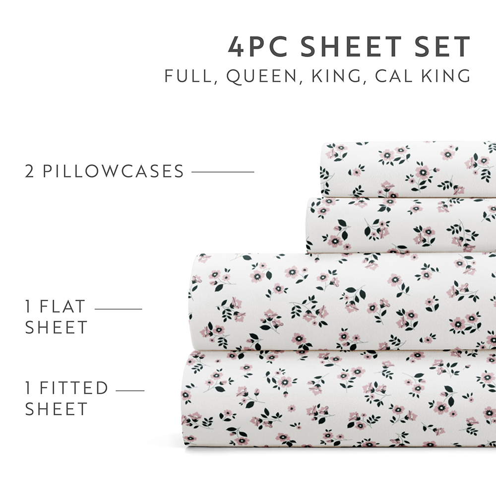 Ditsy Floral 4-Piece Pattern Sheet Set (Sale)
