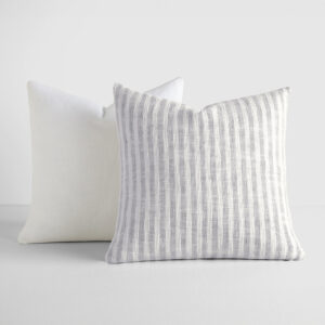 2-Pack Yarn-Dyed Bengal Stripe / Solid Décor Throw Pillows (Sale)