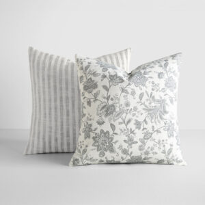 2-Pack Yarn-Dyed Bengal Stripe / Jacobean Décor Throw Pillows (Sale)