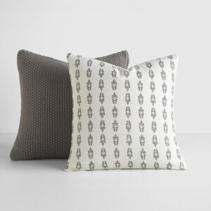 2-Pack Seed Stitch Knit With Folk Leaves Décor Throw Pillows (Sale)