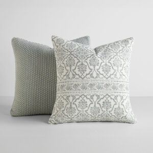 2-Pack Throw Pillows Seed Stitch Knit With Antique Floral (Sale)