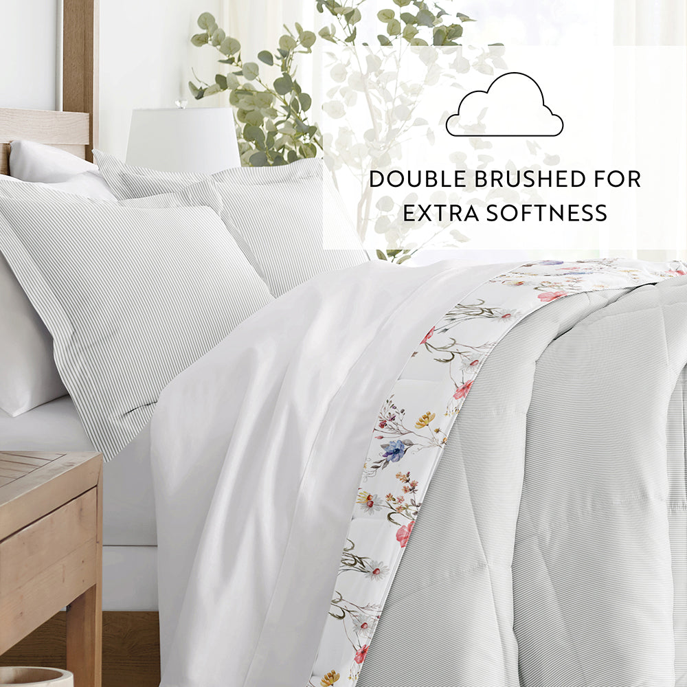 Meadow Floral Reversible Down-Alternative Comforter Set (Sale)