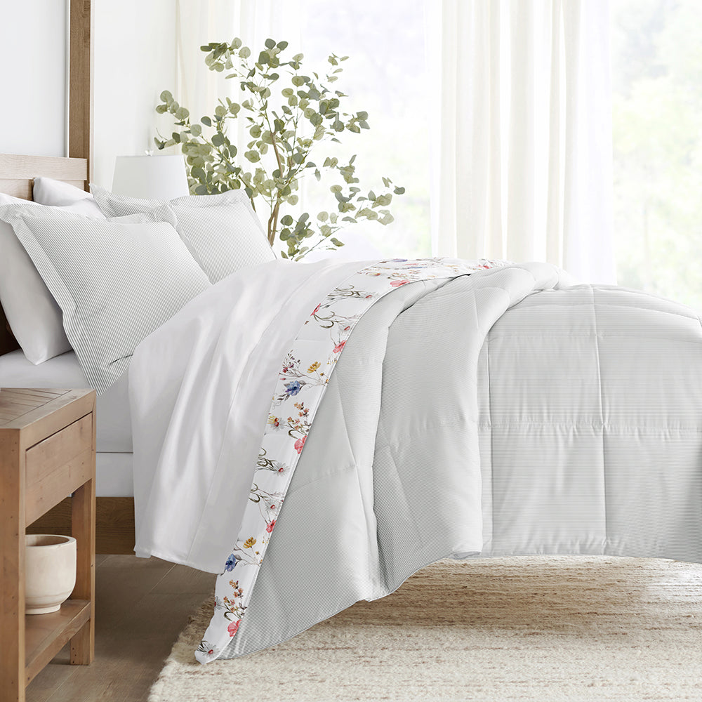 Meadow Floral Reversible Down-Alternative Comforter Set (Sale)