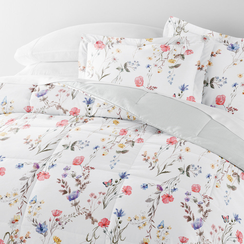 Meadow Floral Reversible Down-Alternative Comforter Set (Sale)