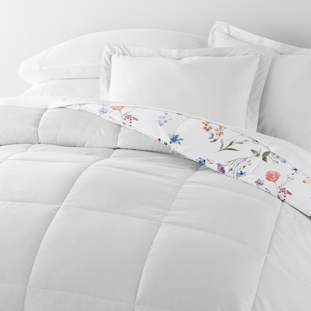 Meadow Floral Reversible Down-Alternative Comforter Set (Sale)