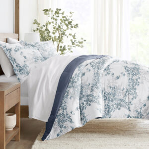 Bamboo Leaves Reversible Down-Alternative Comforter Set (Sale)