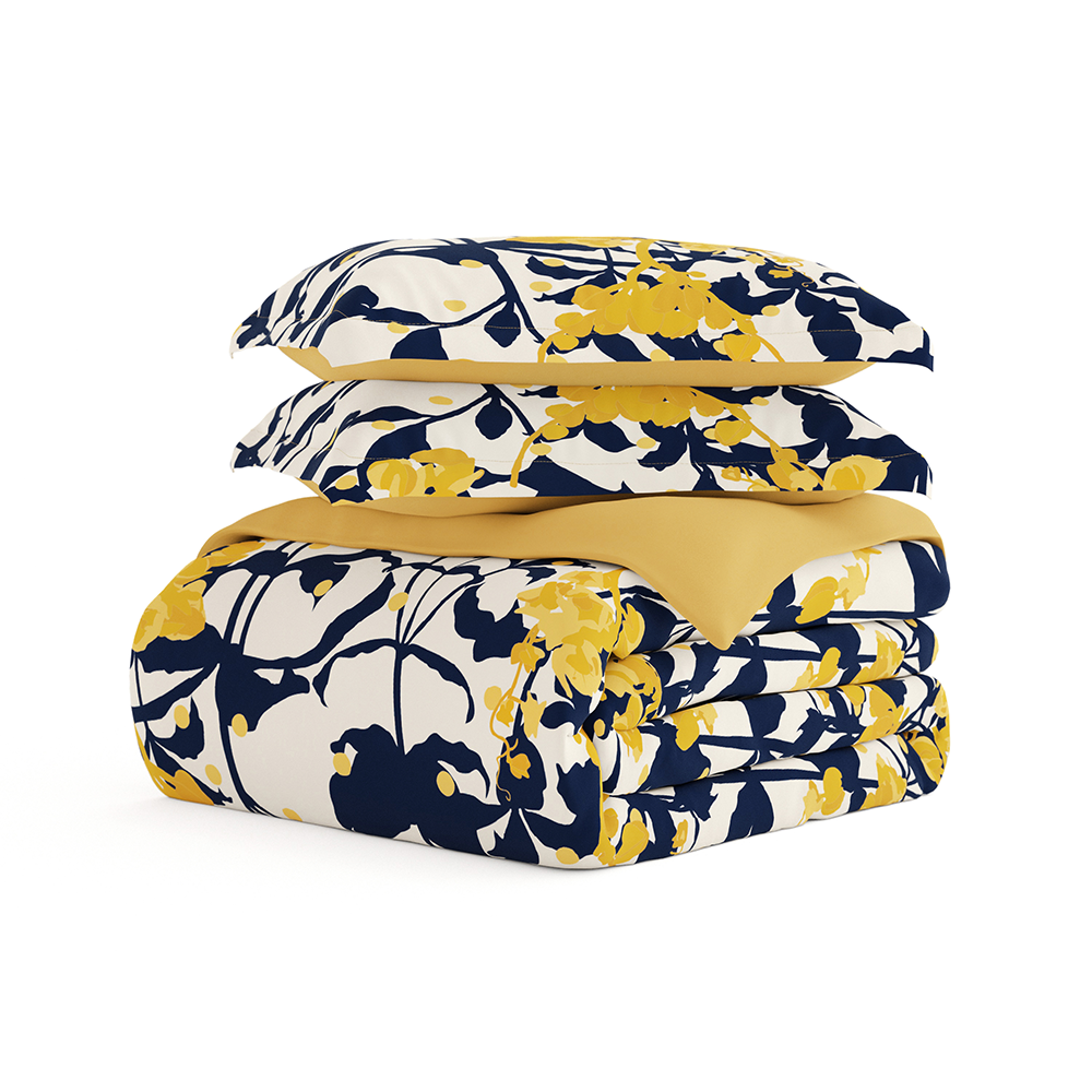 Boho Flower Pattern 3-Piece Reversible Duvet Cover Set (Sale)