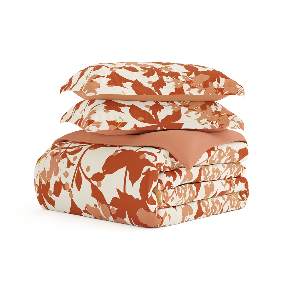 Boho Flower Pattern 3-Piece Reversible Duvet Cover Set (Sale)