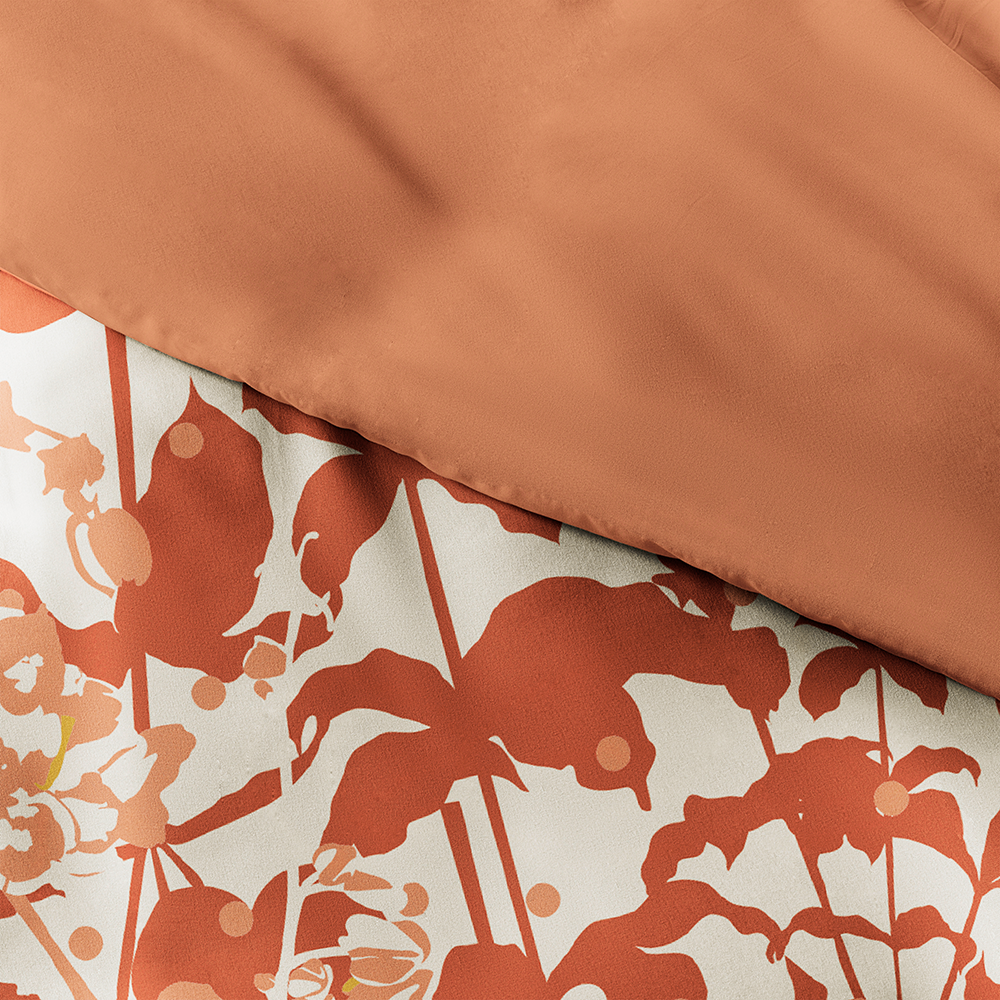 Boho Flower Pattern 3-Piece Reversible Duvet Cover Set (Sale)