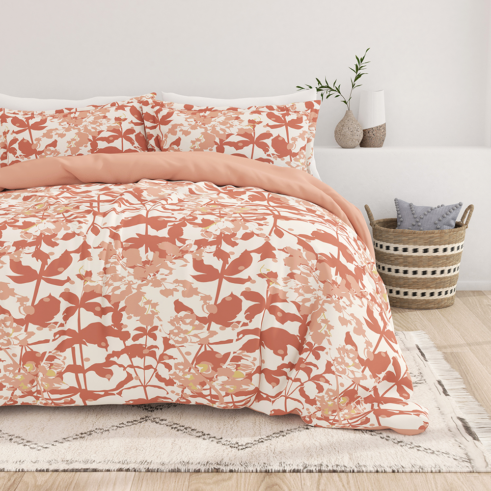 Boho Flower Pattern 3-Piece Reversible Duvet Cover Set (Sale)