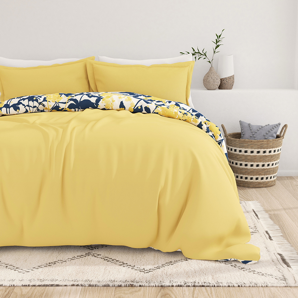 Boho Flower Pattern 3-Piece Reversible Duvet Cover Set (Sale)