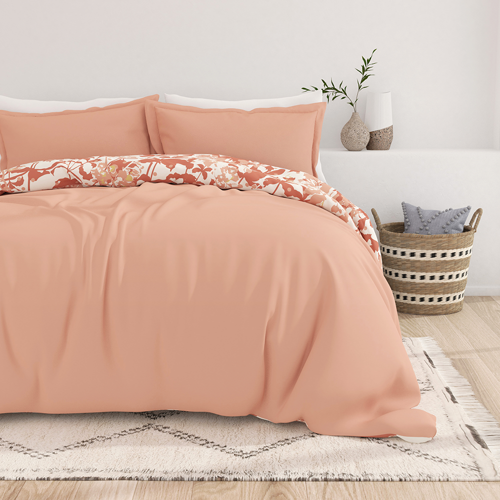 Boho Flower Pattern 3-Piece Reversible Duvet Cover Set (Sale)