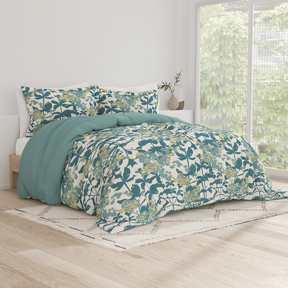Boho Flower Pattern 3-Piece Reversible Duvet Cover Set (Sale)